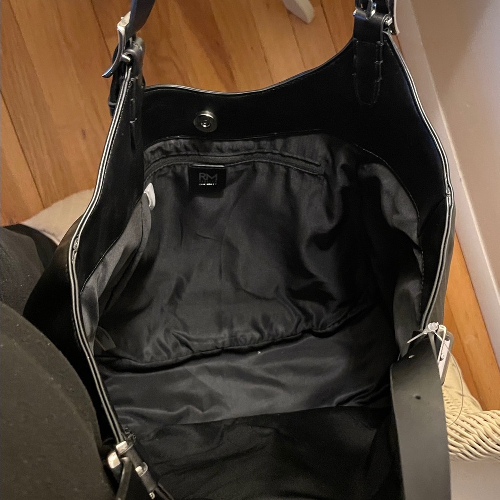 Rebecca Minkoff Black Faux Leather Ryder Tote Bag - Picture 7 of 10